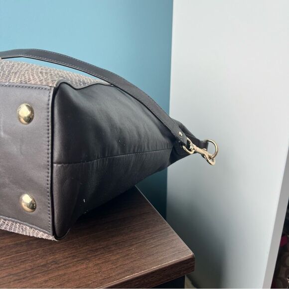 COACH Collette Python Graphite Madison Ashley Satchel Tote Handbag 33805 - Picture 7 of 11